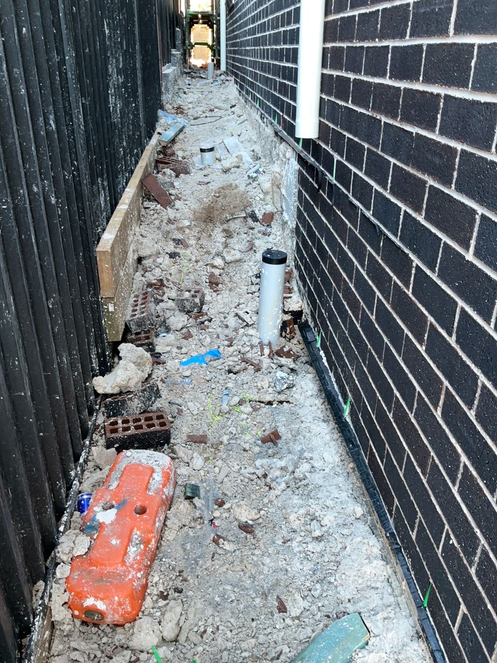 Ground not yet graded to carry water away from the slab, Cobbitty