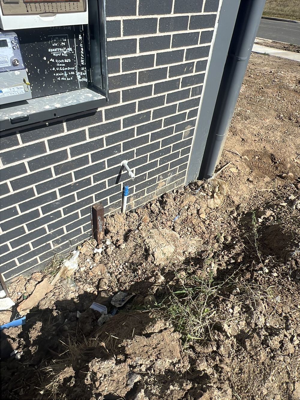 Weep holes too close to the ground, found during a handover inspection in Cobbitty