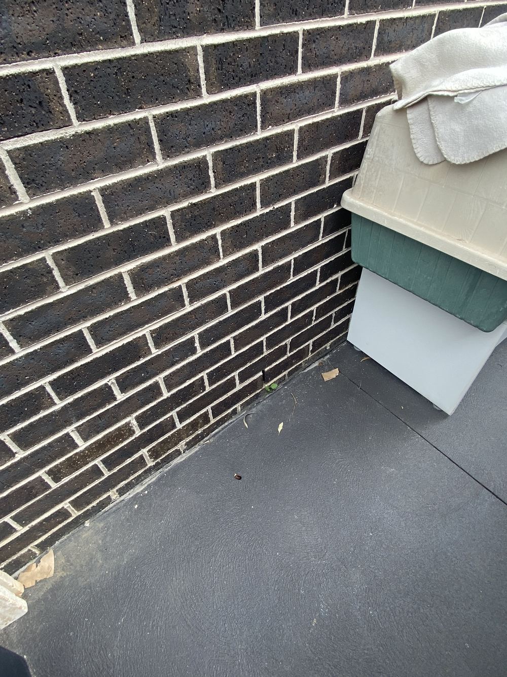 Brickwork too close to the adjoining concrete for damp protection, found during a pre-purchase inspection in Casula